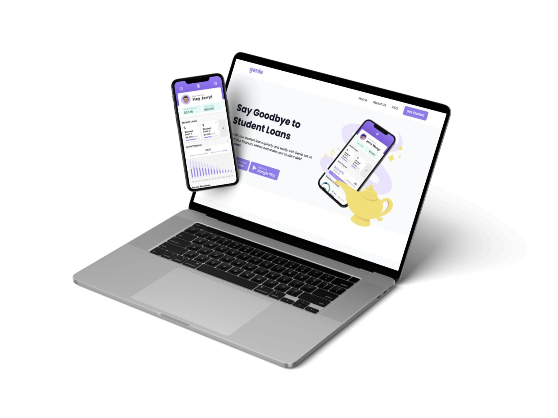 Genie web and mobile app