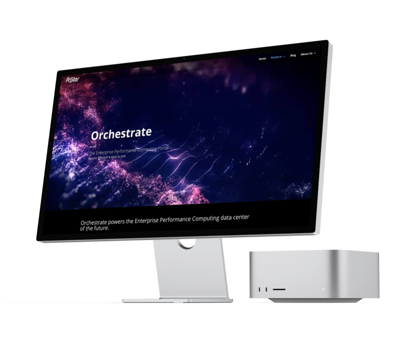 Rstor site on a display